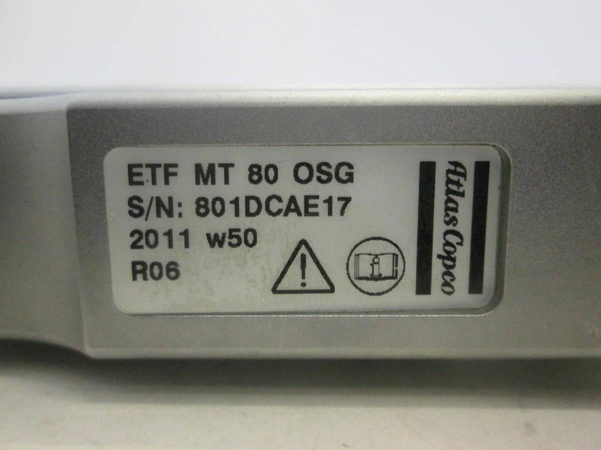 Used Atlas Copco, Electric Screwdriver, ETF MT 80 OSG w/ 801DCAE17 Housing, Used
