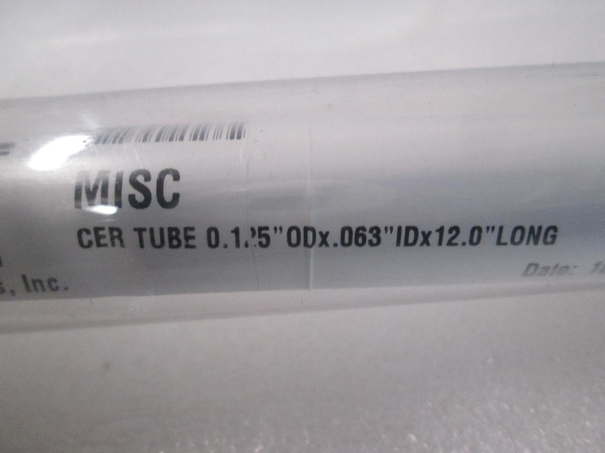 Applied Ceramics, Ceramic Tube 0.125" OD x .063" ID x 12.0" Long, New