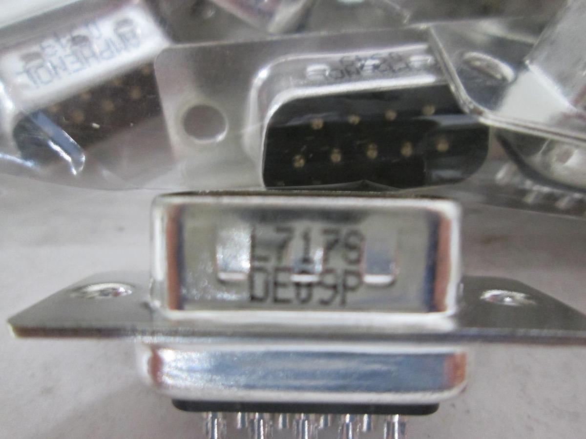 Amphenol, L717SDE09P, Male 9 Pin Connector, New, Lot of 23