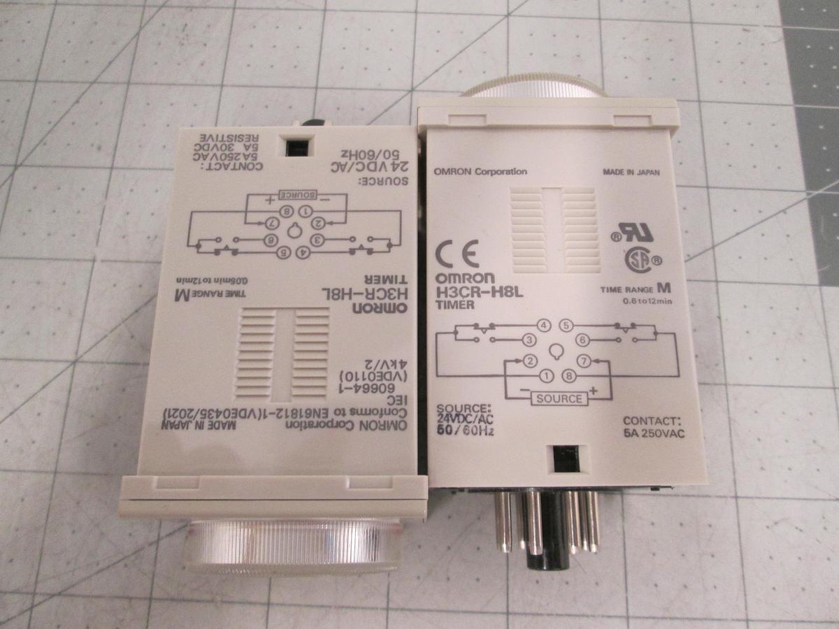 Used Omron, H3CR-H8L, AC/DC24 M, Solid State Timer, 24V 8-Pin 5A 250VAC