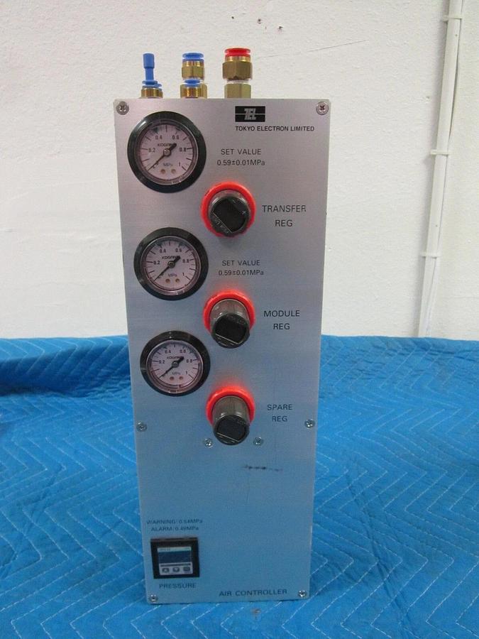 Used TEL Tokyo Electron Air Controller Gauge Assembly 3M87-022555 w/ SUNX DP2-22 1MPa