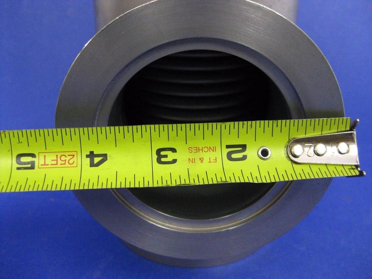 Used MKS HPS V2-840-AM-225-CLVNH Bellows Sealed Vacuum Valve, Right Angle, 3" Used
