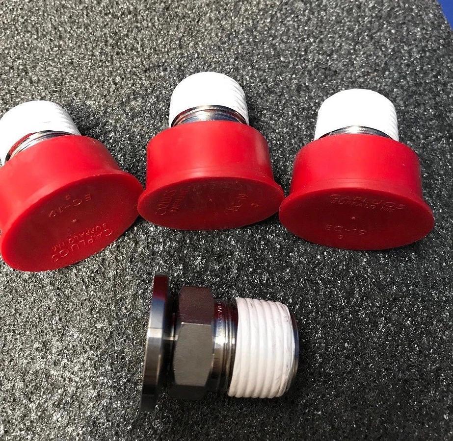 Used Nor-Cal  NW-16-1/2-MPT Adapter, NW16 x 1/2" MNPT, Lot of 4 Used