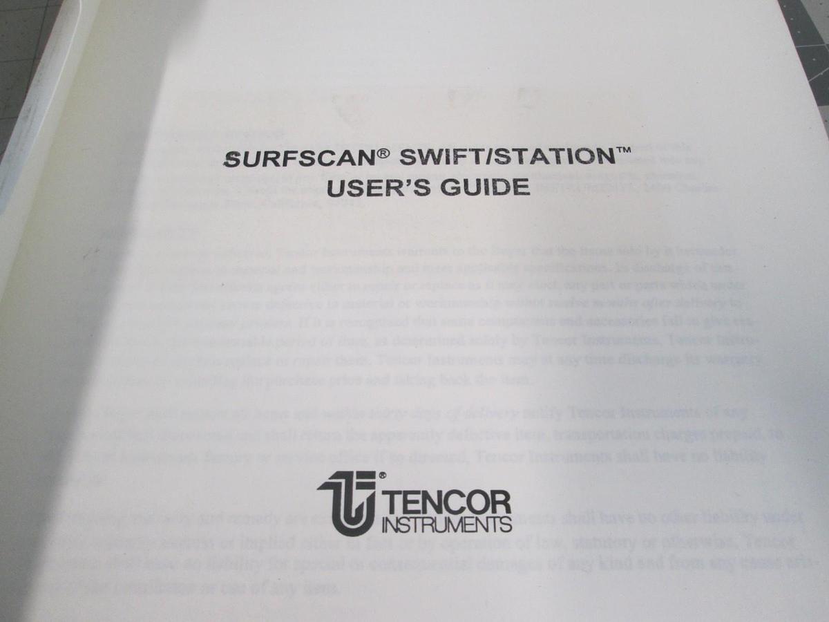 Used Tencor, Surfscan Swift/Station User's Guide, 272027-27, Used