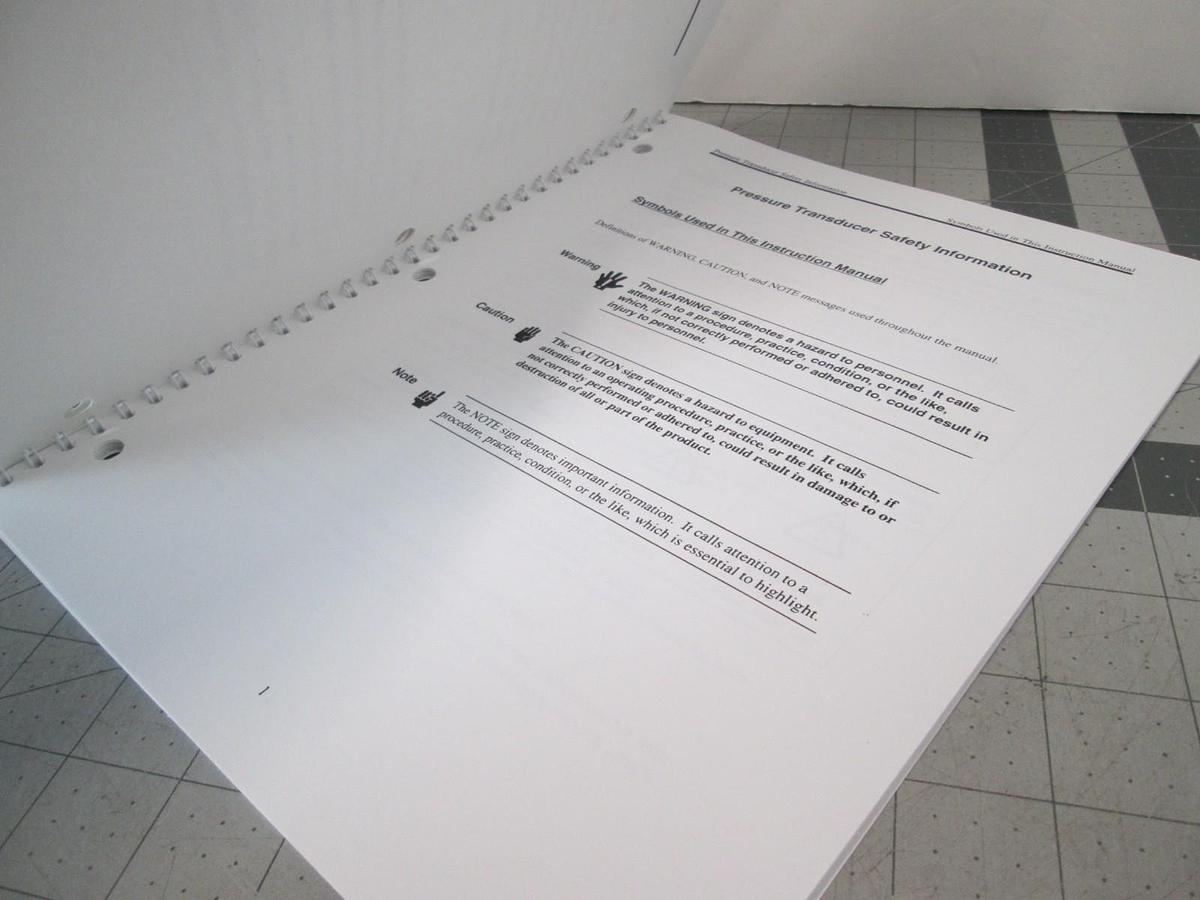 Used MKS, Type 627B, Absolute Pressure Transducer Instruction Manual, Used