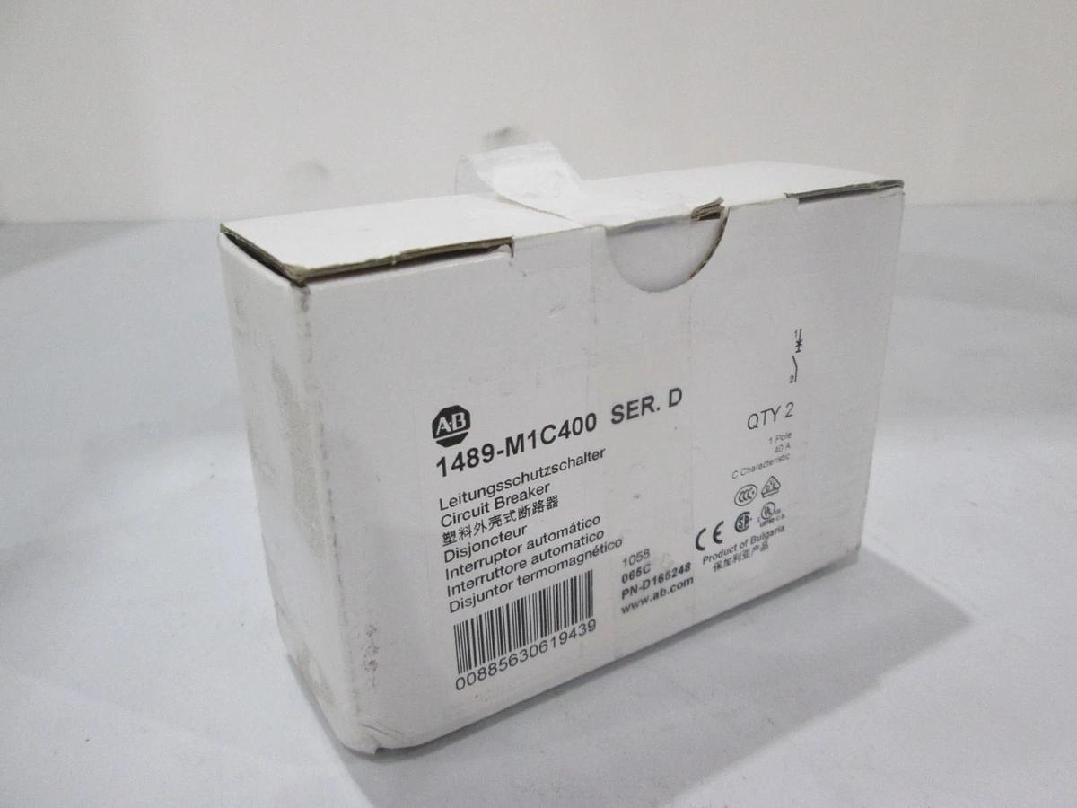 Allen Bradley, 1489-M1C400, Circuit Breaker, Single Pole, 40A, New, Lot of 2