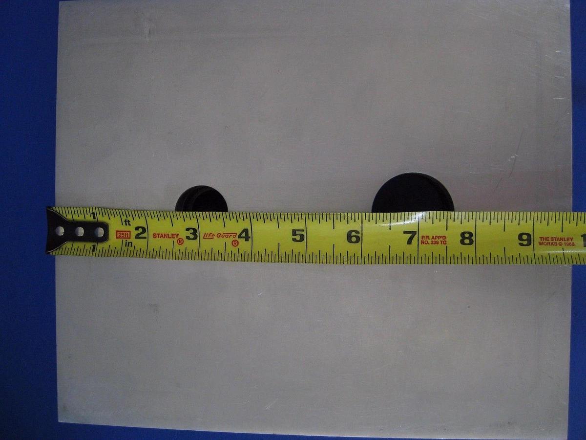 Used Blank Off Plate for Leak Checking, 8.5" x 10" w/ NW40 NW25 Flange Ports, Used
