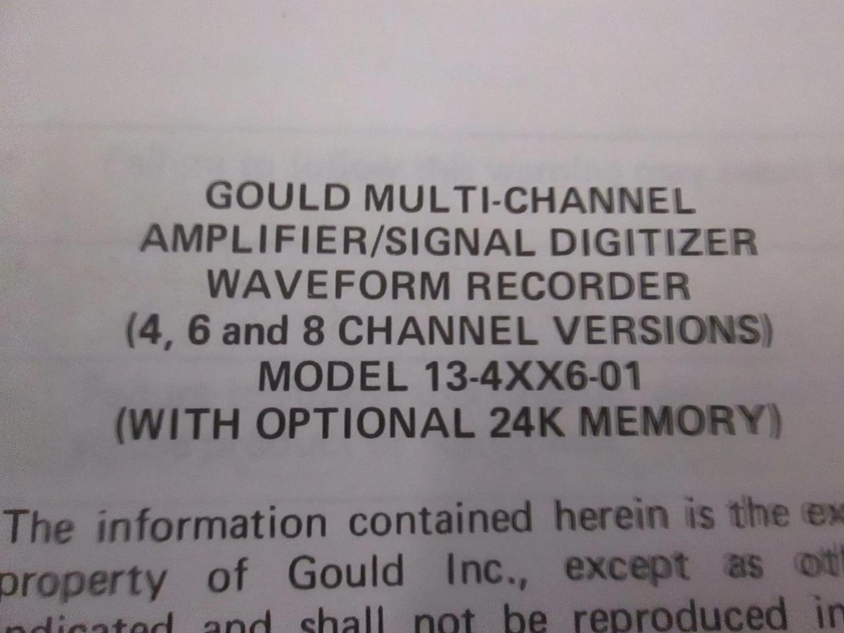 Used Gould Multi-Channel Amplifier/Signal Digitizer 13-4XX6-01, Used