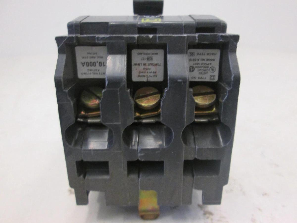 Used Square D, Type QO Circuit Breaker, 30A, 3 Pole, Used