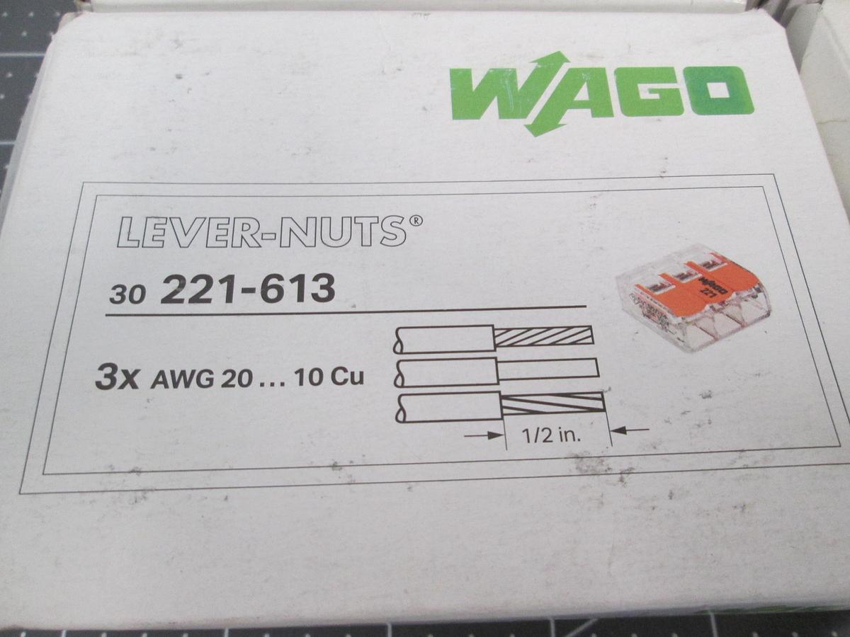 Used WAGO, Wire Connectors Lot of 6 Boxes 221-613, 773-173, 222-415,221-413-773-114