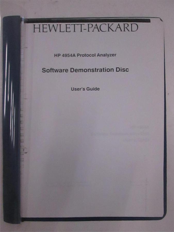 Used HP 4954A Protocol Analyzer Software Demonstration Disc User's Guide, Used