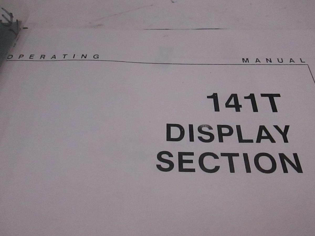 Used HP 141T Display Section Operating and Service Manual, Used