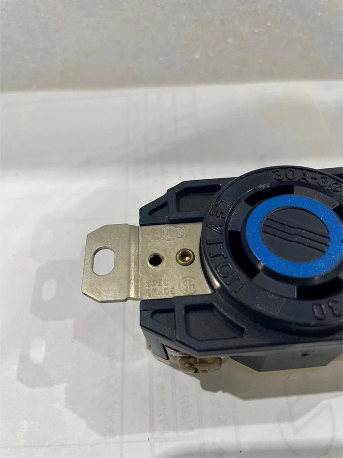 Used Leviton, 20-amp, 250 volt Locking Receptacle, Used