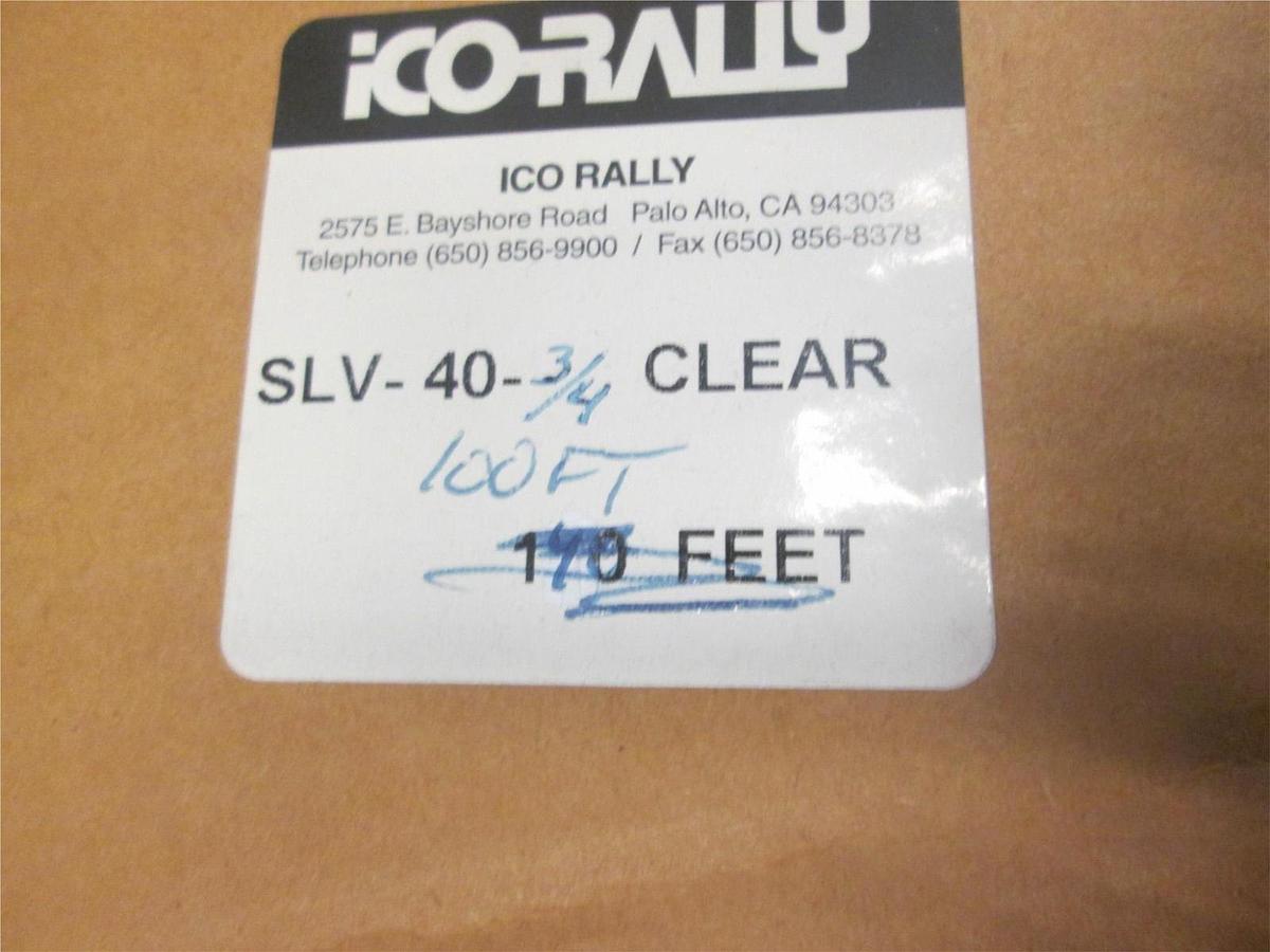 ICO-RALLY CORP, SLV-40, CLEAR TUBING, New, 100 FT