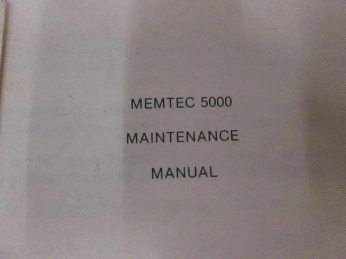 Used Memtec 5000 Maintenance Manual, Used