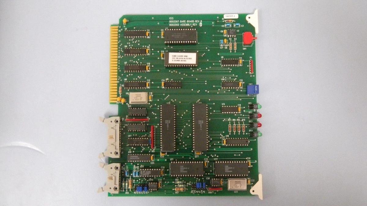 Used ICCI Card Cage, 8002565 Rev D, 8001405 Rev C, 8002555 Rev 3, 8002645 Rev B