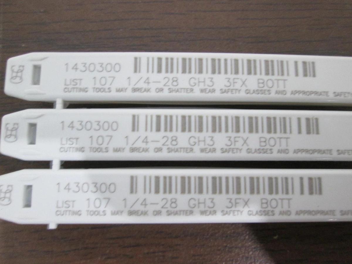 OSG, 1430300, List 107 1/4-28 GH3 3FX BOTT, New, Lot of 3