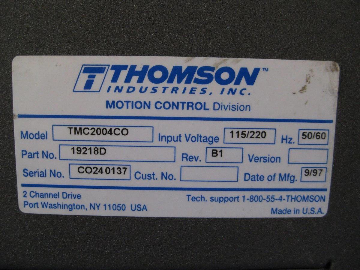 Used Thomson TMC-2000 Motion Controller TMC2004CO, Used