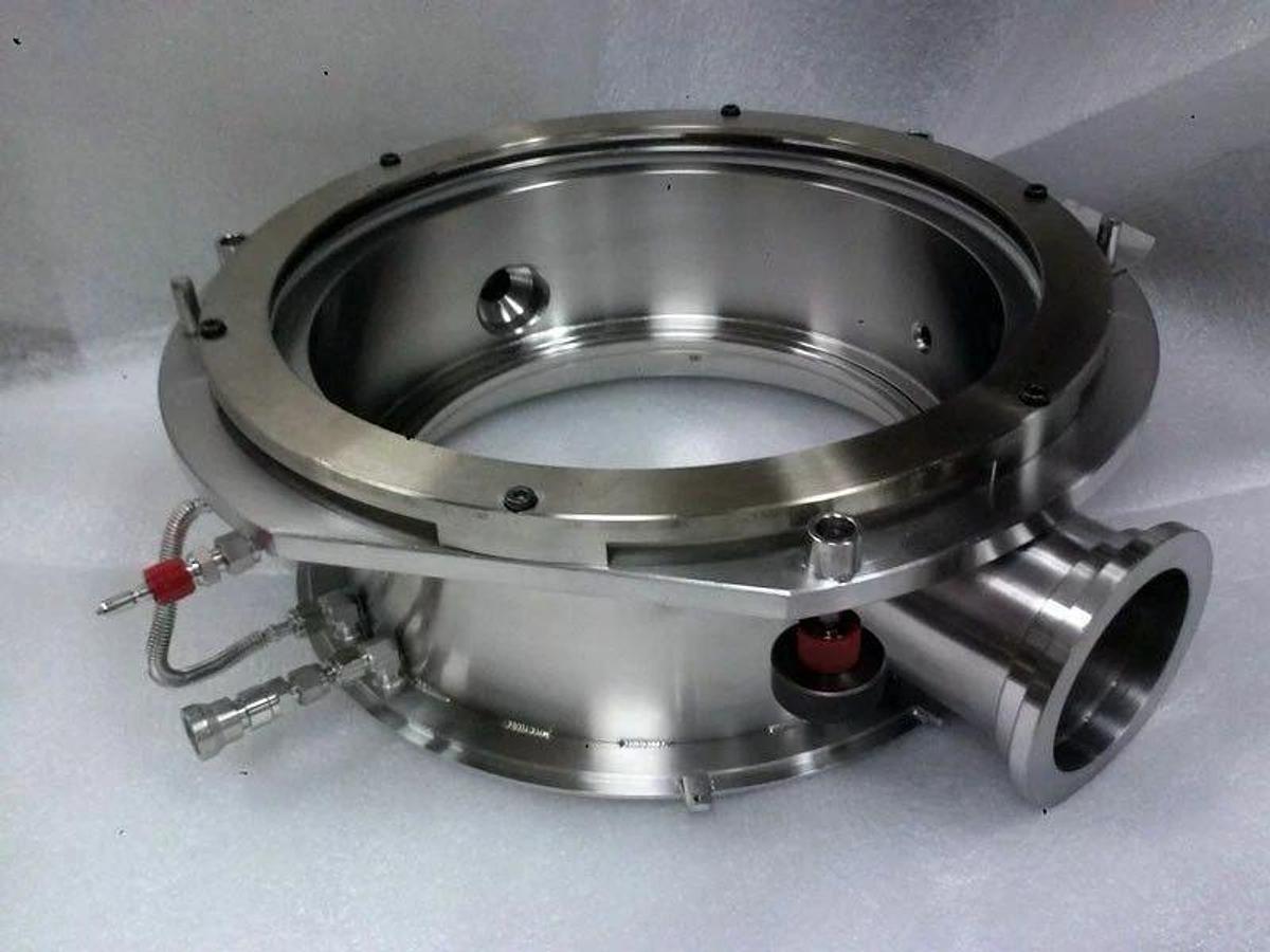 Used TEL Tokyo Electron 1187-131743-12, 2185-033126-12 Manifold Flange Plenum, Alpha8