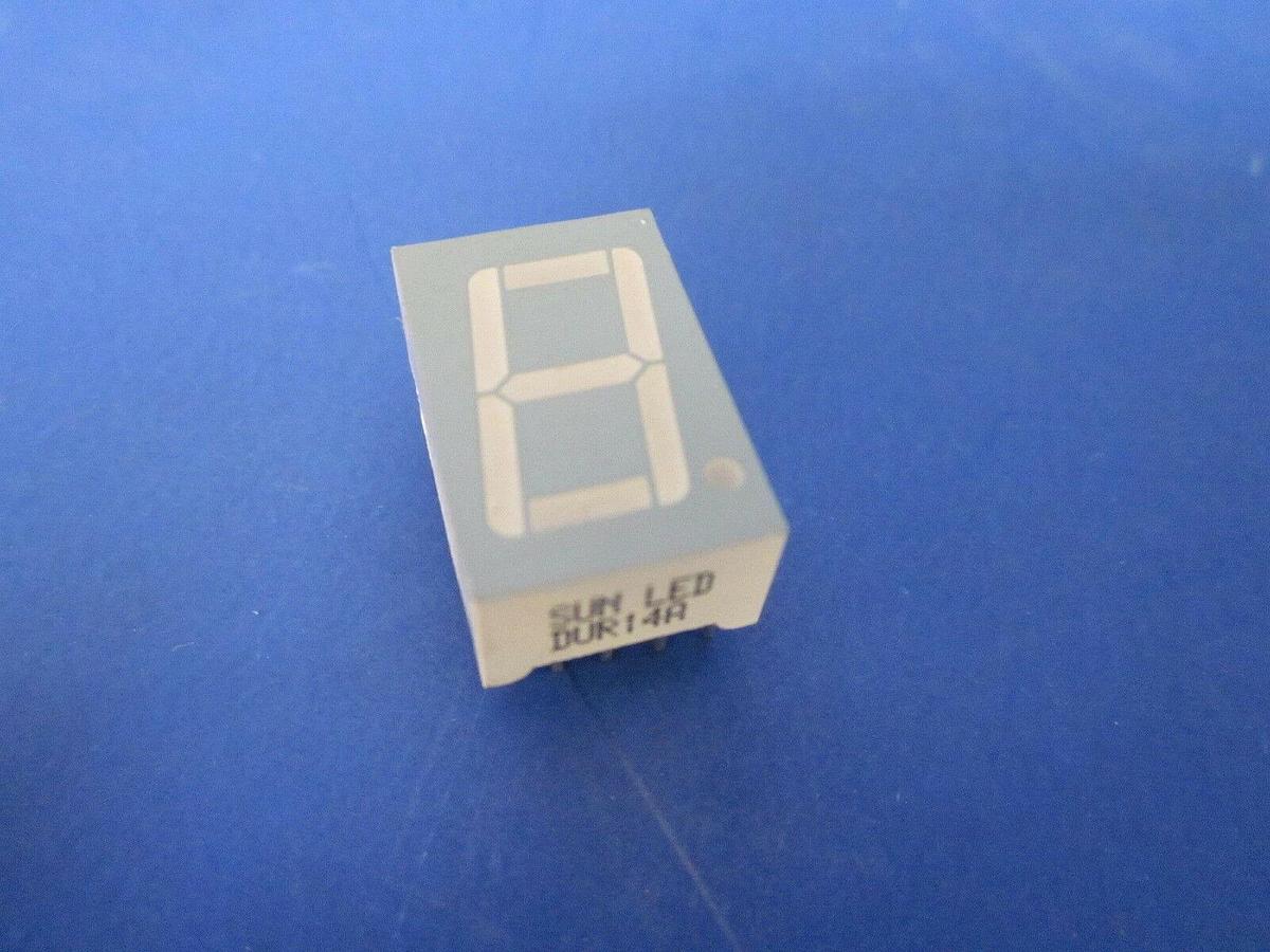 SunLed DUR14A Single Digit Numeric Display, 14.2mm/0.56 Character, Lot of 40