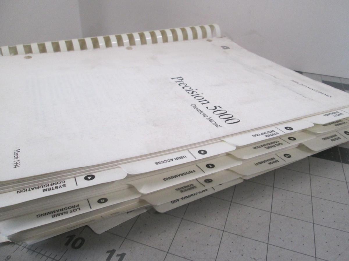 Used AMAT, Precision 5000, Operations Manual, Used