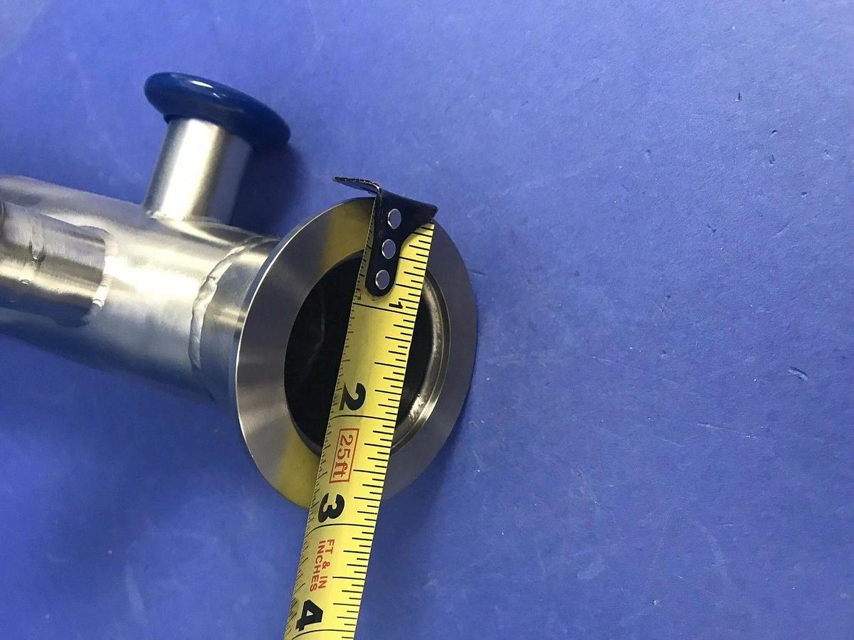 Stainless Steel Double Miltered Elbow Vacuum Pipe 45°/45°, NW50 w/ 2 Ports