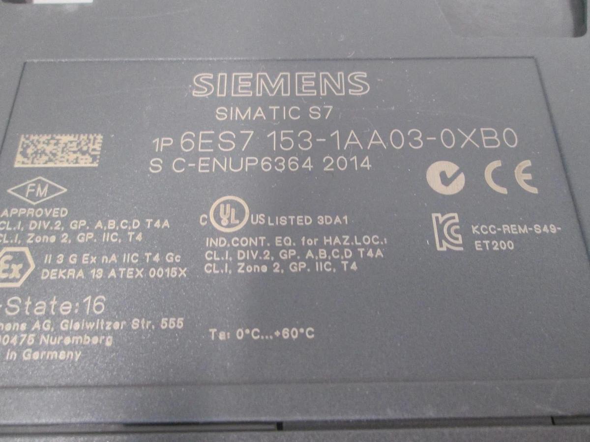 Used Siemens, Simatic S7, 6ES7 153-1AA03-0XB0, Used, Lot of 2