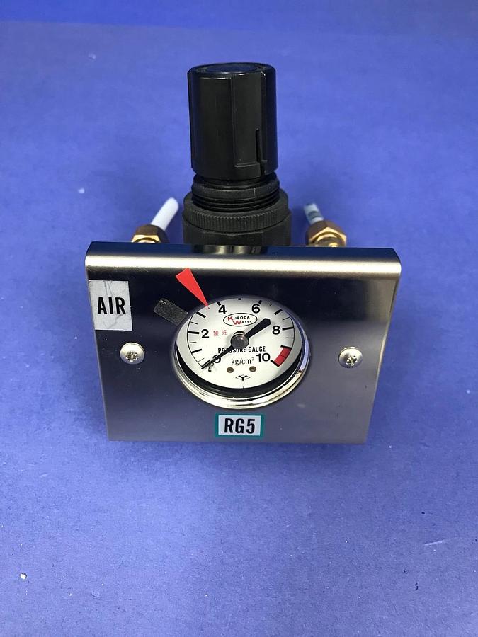Used TEL Kuroda Regulator Assembly with 0-10 kg/cm2 Gauge