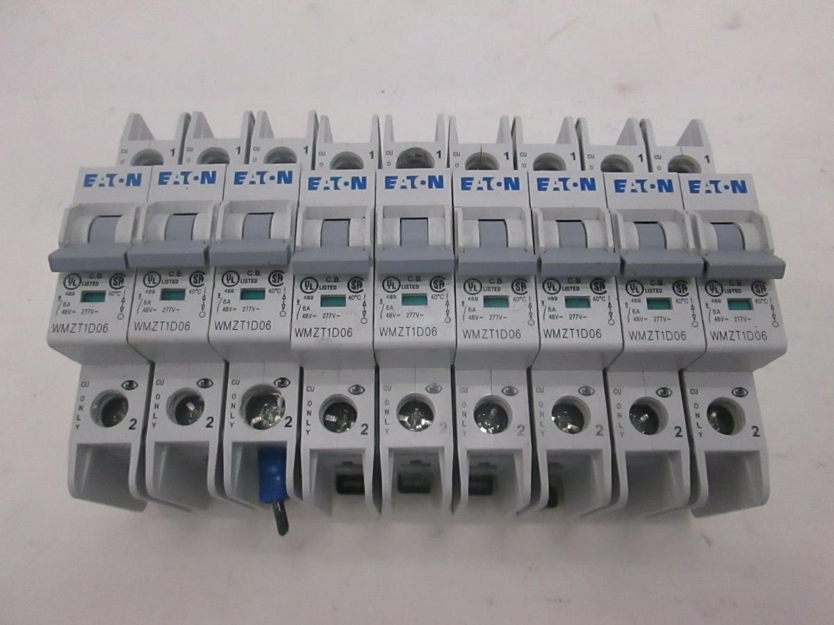Used Eaton, WMZT1D06, Circuit Breaker, Used, Lot of 9
