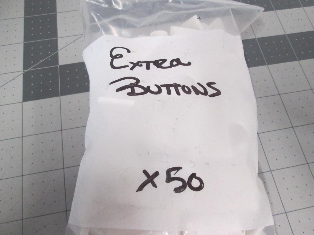 Used APEM, Operator Push Button, IP65 Max, UK 2105, Rectangle w/ 50 Extra Buttons