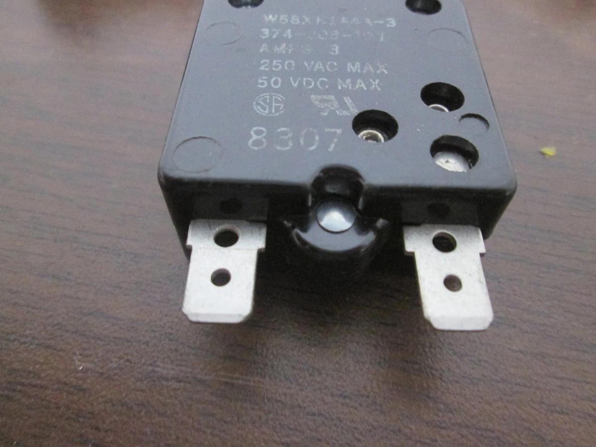 Used Potter & Brumfield, W58XB1A4A-3, 3A, Thermal Circuit Breaker, Used, Lot of 6