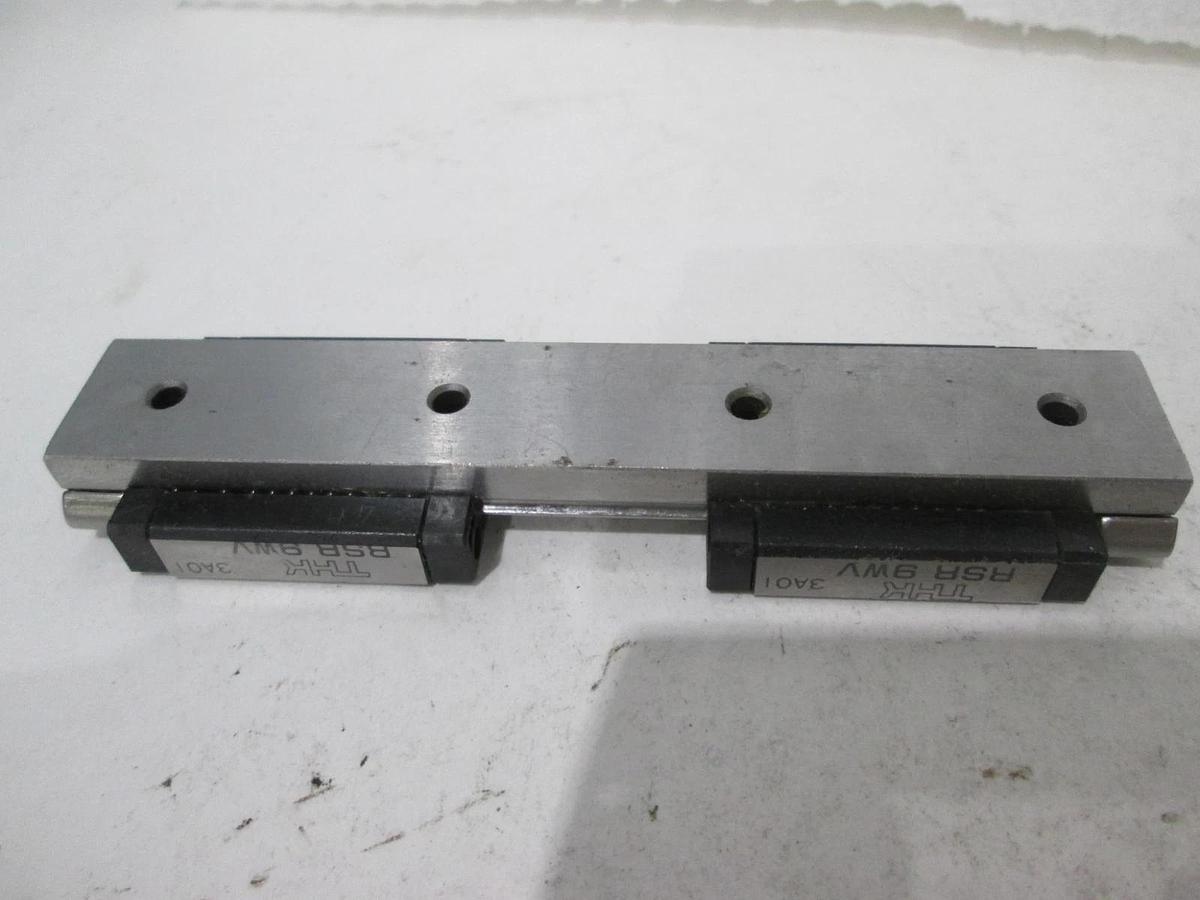 Used THK, RSR 9WV, Linear Slide Block w/ Guide Rail, Used, Lot of 2