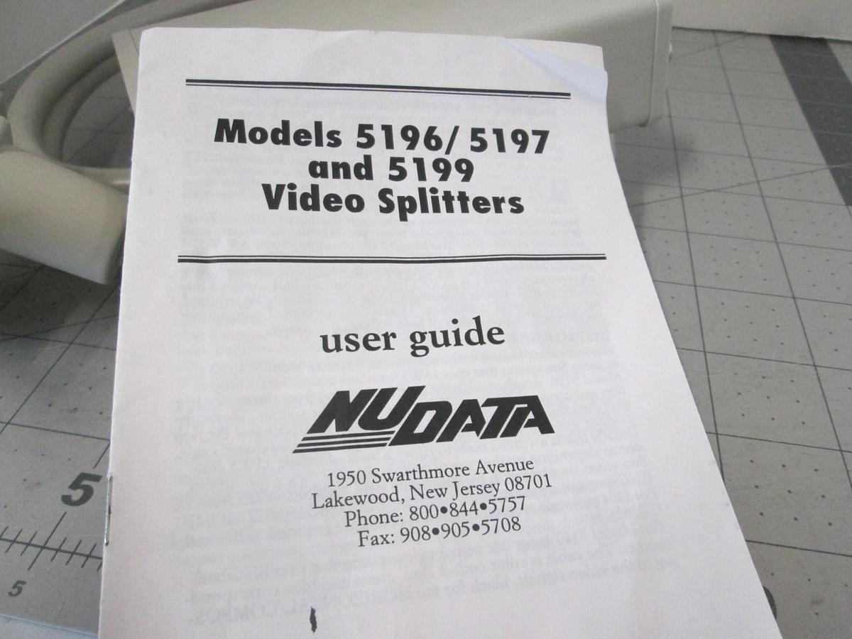 Nudata, Model 5197 Video Splitter w/ User Guide, New