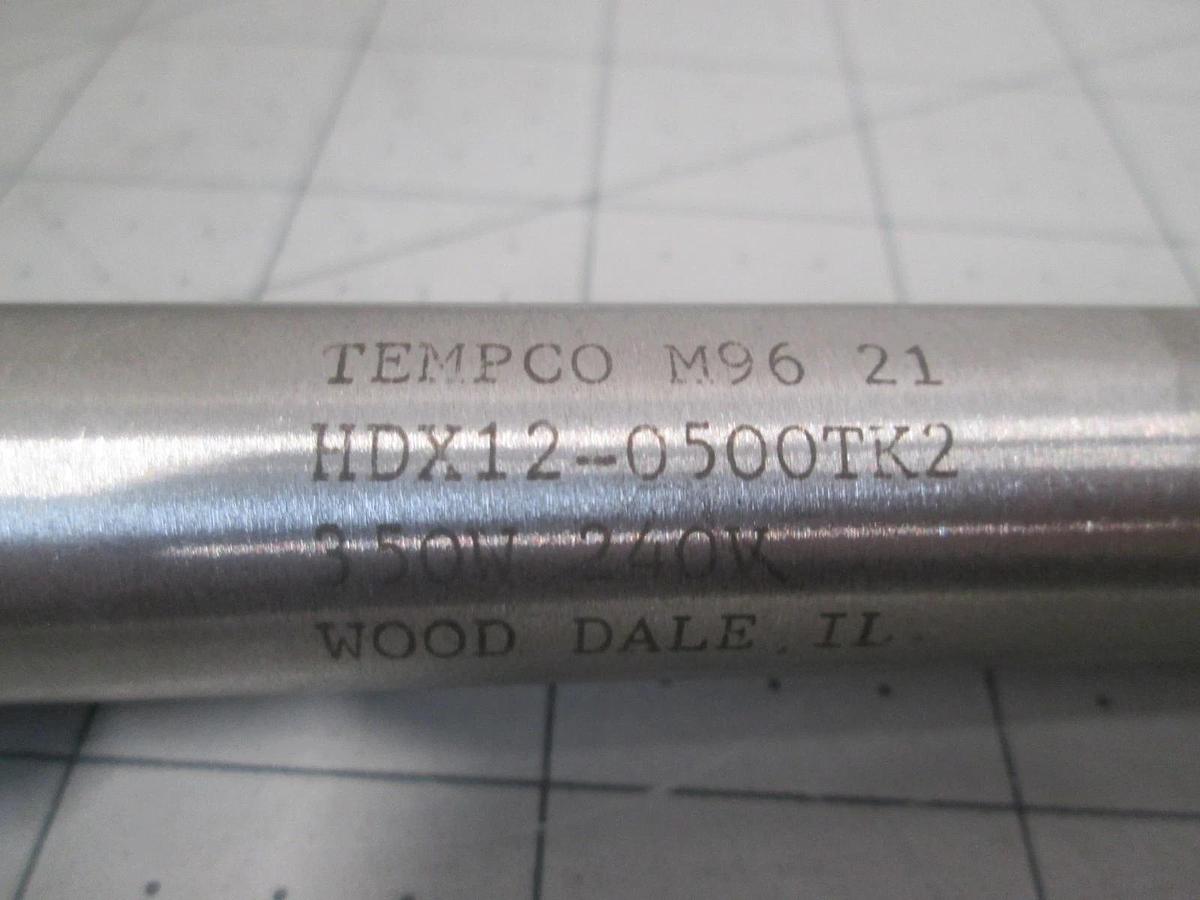 Tempco, HDX12-0500TKO, Heater Cartridge, Air, 350W, 240V, SS Housing, New