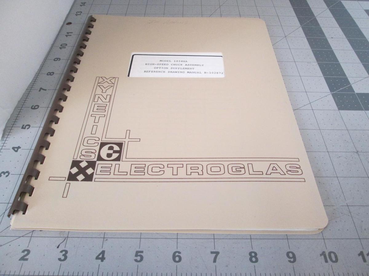 Used Electroglas, Model 1034x, High Speed Chuck Assy, Reference Drawing Manual, Used