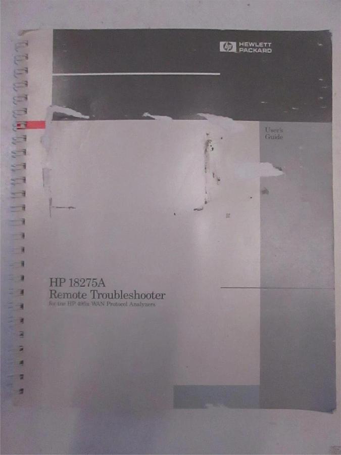 Used HP 18275A Remote Troubleshooter User's Guide, Used