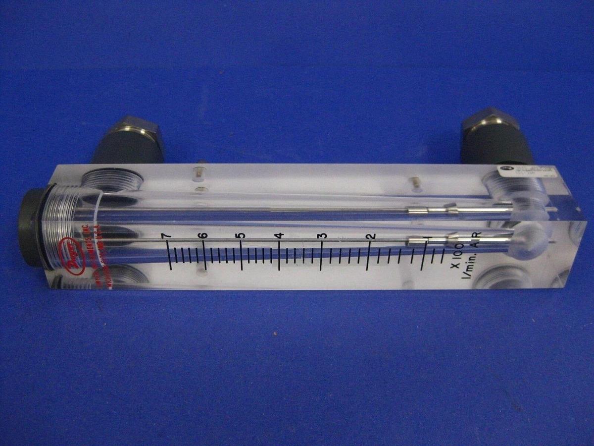 Used Dwyer VFC-131 Visi-Float Flowmeter, 100-700 LPM Air, Used