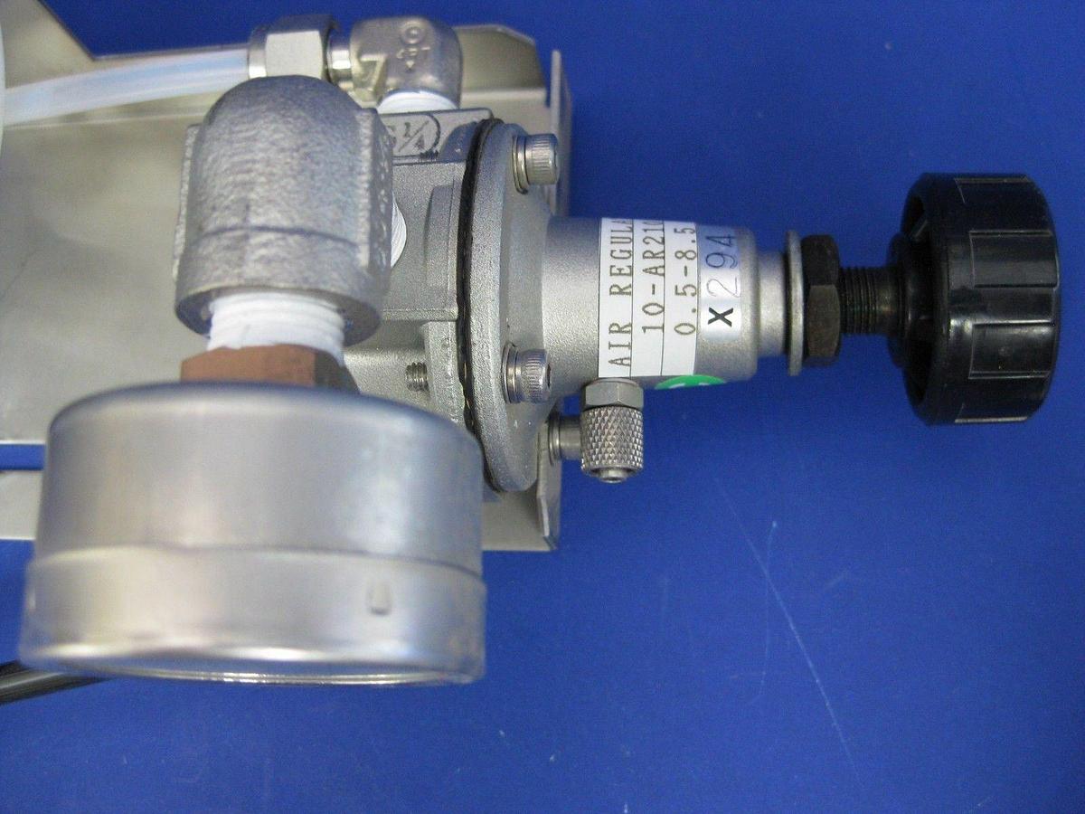 Used SMC 10-VZ3223 Pneumatic Solenoid Valve Manifold Assembly w/ Regulator and Gauge
