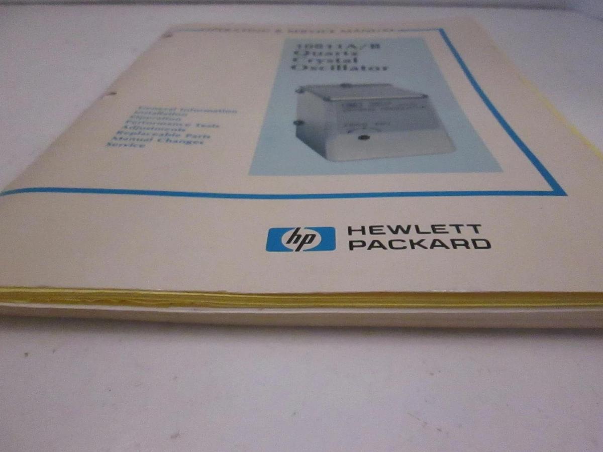 Used HP 110811A/B Quartz Crystal Oscillator Operating and Service Manual, Used