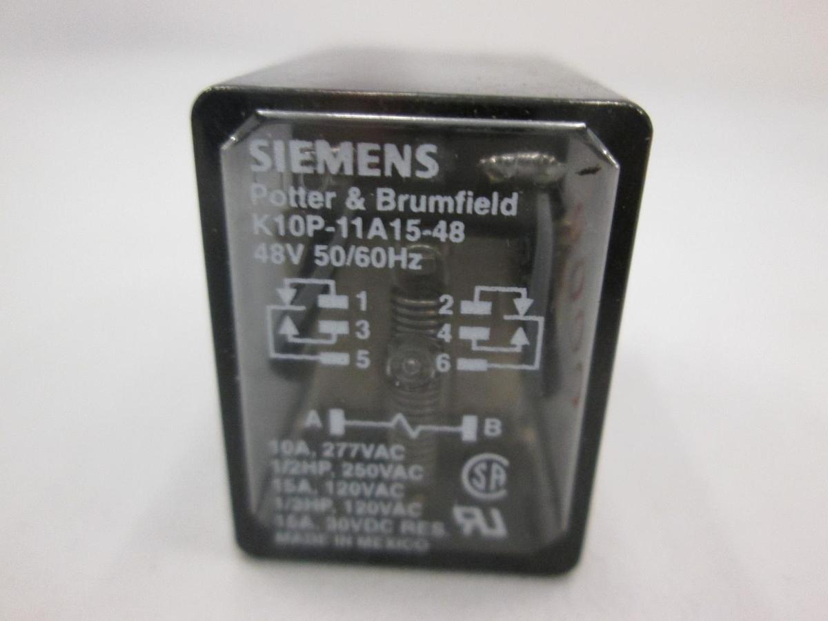 Used Potter & Brumfield, K10P-11A15-48, 48V Relay, Used
