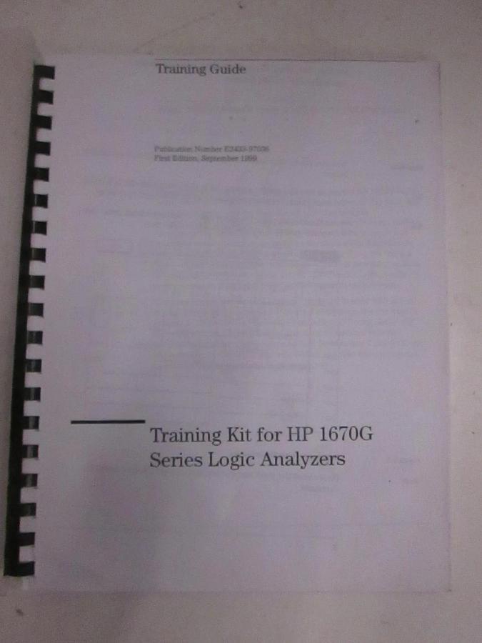 Used HP Training Kit for HP 1670G Series Logic Analyzers, Used