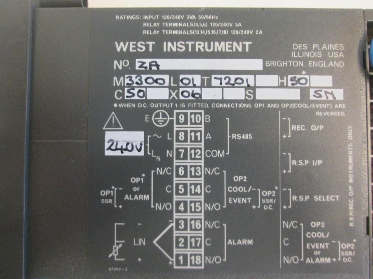 Used West 3300 Temper-Controller Unit, Flat Spray Nozzle, Used