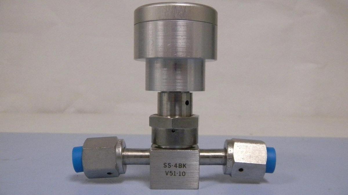 Used Nupro Pneumatic Valve SS-4BK-V51-1O, NO Actuator 1/4" FVCR, Used