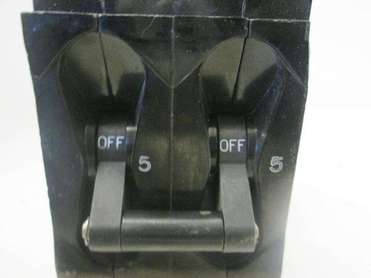 Used Airpax, 2 Pole Circuit Breaker, 219-2-1-62F-5-8-5, 5A, Used, Lot of 2