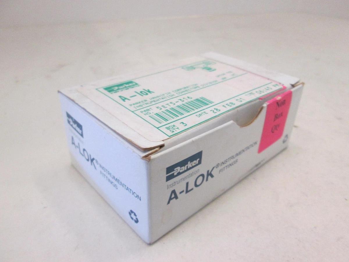 Parker, 5ET5-316, A-Lok, Union Tee Fitting, Box of 4, New