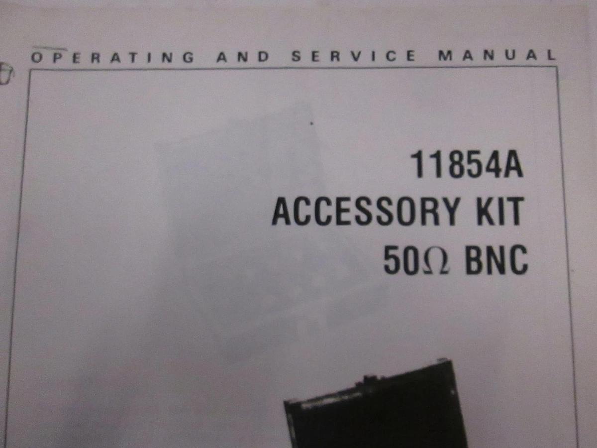 Used HP 11854A Accessory Kit, Operating and Service Manual, Used