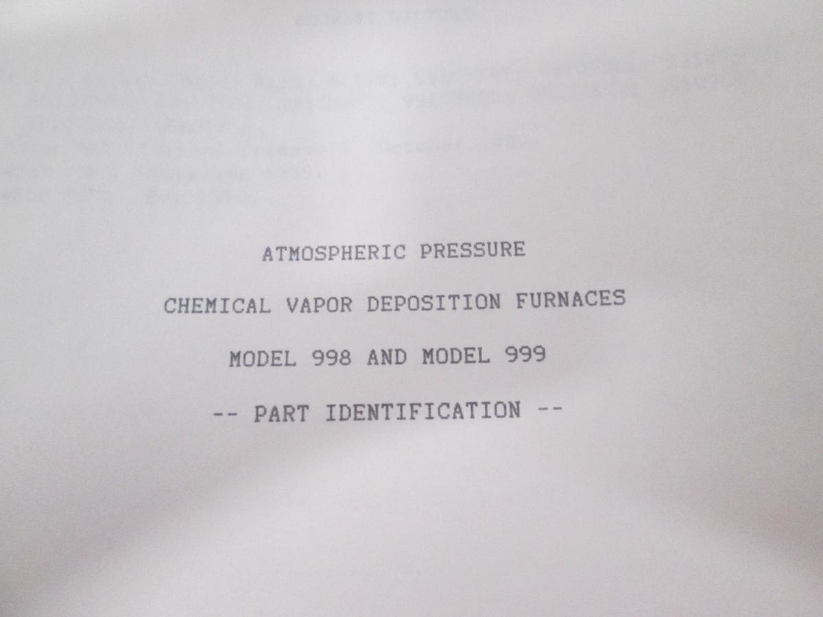 Used Watkins Johnson Chemical Vapor Despostion Furnaces, 998, Used