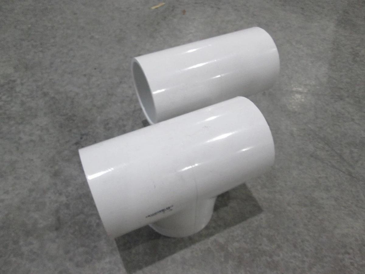 Spears, SCH 40 D2466, 401-020, 2", White Tee Fitting, New, Lot of 2