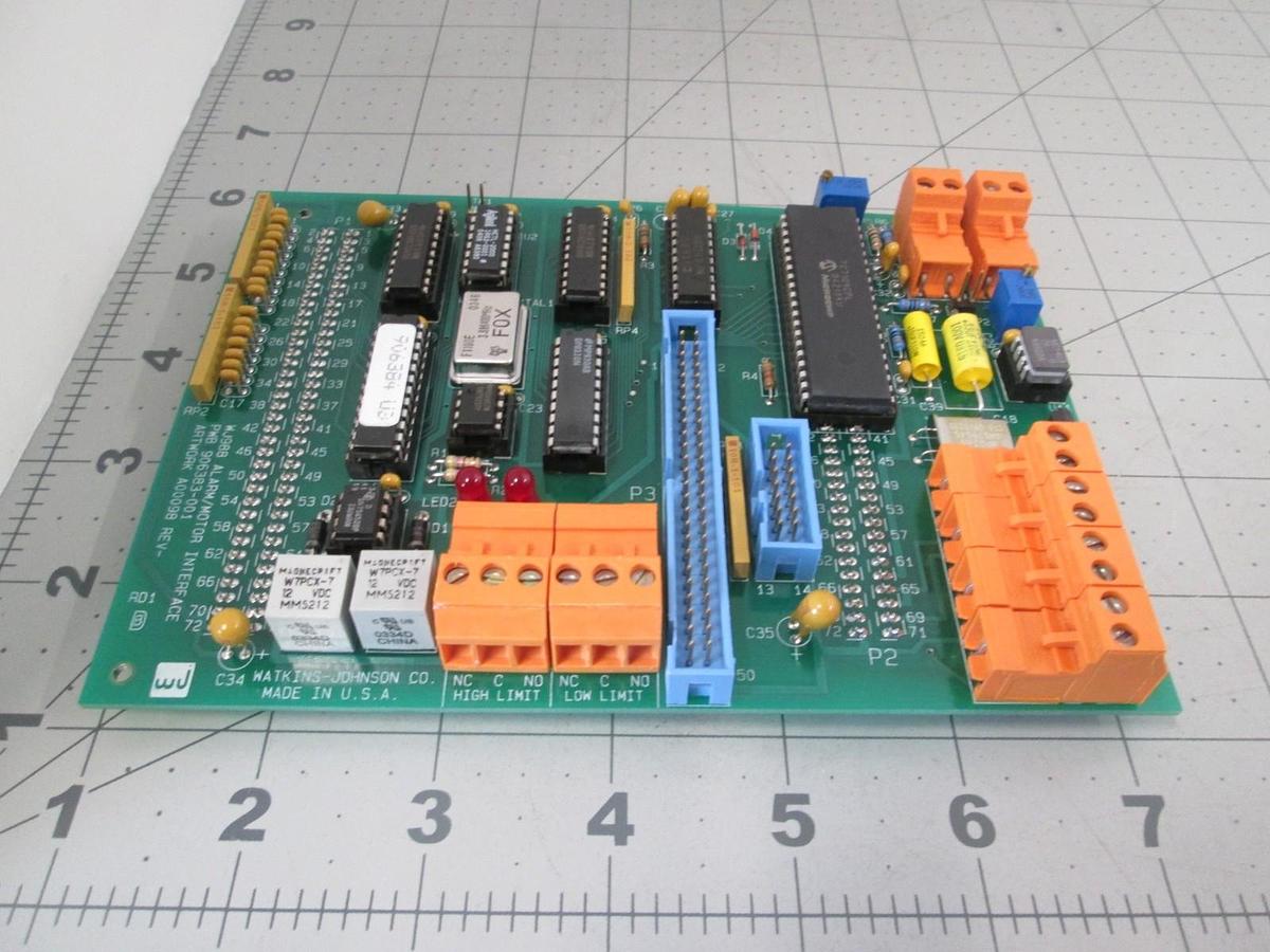 Watkins Johnson, 906384-001, Alarm/Motor Interface Card, New