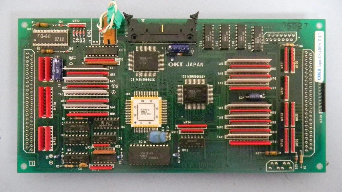 Used Oki QDA-10096-1 Display PCB Assembly, DSA40085CR-LT, Working When Removed
